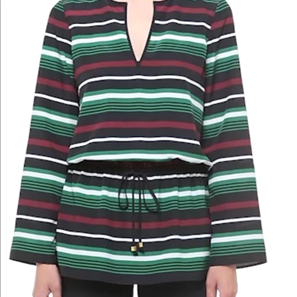 (Blue) Michael kors! Drawstring Waist tunic top